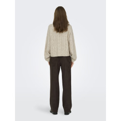 JDY Silja L/S Kabelstrik Sweater - Oatmeal