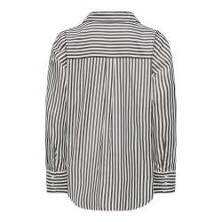 JDY Vesper Stribet Skjorte - Cloud Dancer / Chocolate Torte