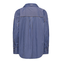 JDY Vesper Stribet Skjorte - Chocolate Torte / Medieval Blue