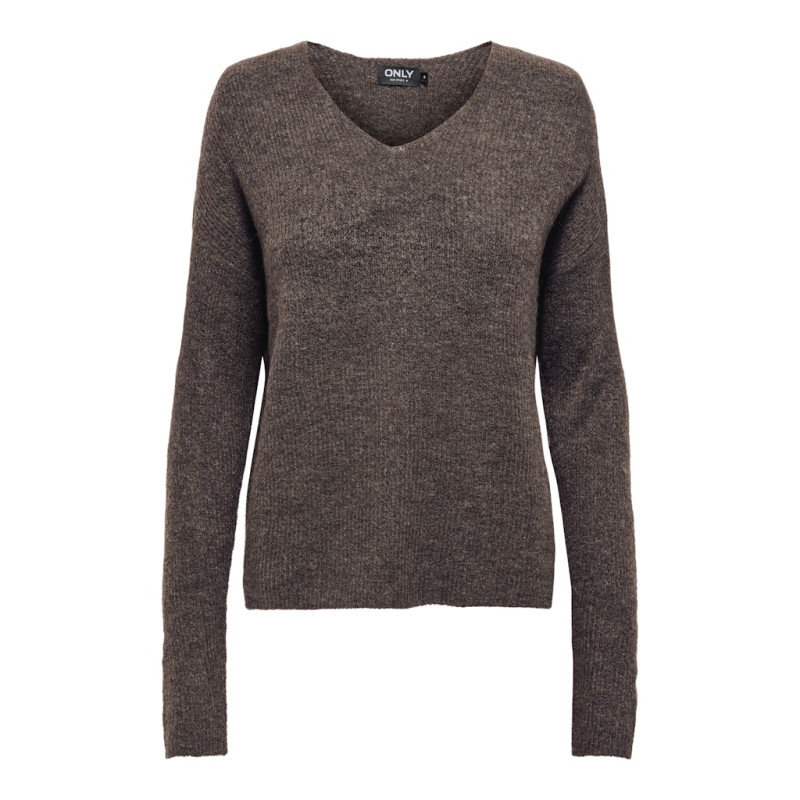 ONLY Camilla Strik Pullover - Chocolate Martini