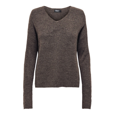 ONLY Camilla Strik Pullover - Chocolate Martini