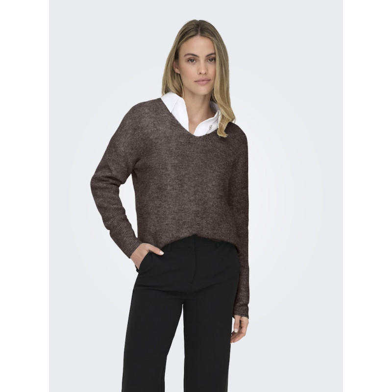 ONLY Camilla Strik Pullover - Chocolate Martini