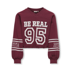 KIDS ONLY Coletta L/S Sweatshirt - Cabernet