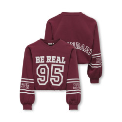 KIDS ONLY Coletta L/S Sweatshirt - Cabernet