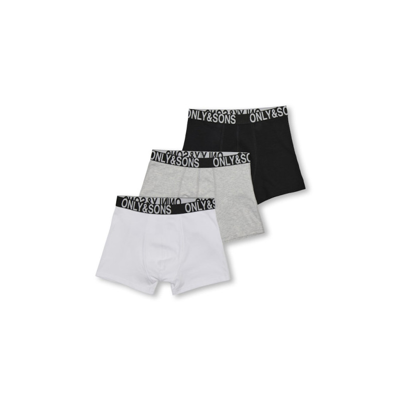 ONLY & SONS JUNIOR Fitz 3-Pak Boxershorts - Sort