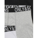 ONLY & SONS JUNIOR Fitz 3-Pak Boxershorts - Sort