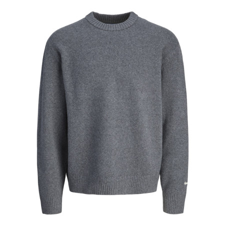 JACK & JONES JUNIOR Norrebro Strik Sweater - Dark Grey Melange