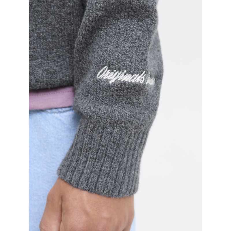 JACK & JONES JUNIOR Norrebro Strik Sweater - Dark Grey Melange