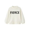 NAME IT KIDS Odessa L/S Strik Sweater - Cloud Dancer