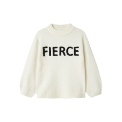 NAME IT KIDS Odessa L/S Strik Sweater - Cloud Dancer