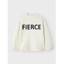 NAME IT KIDS Odessa L/S Strik Sweater - Cloud Dancer