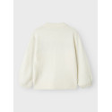 NAME IT KIDS Odessa L/S Strik Sweater - Cloud Dancer