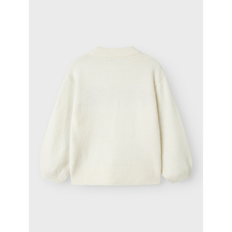 NAME IT KIDS Odessa L/S Strik Sweater - Cloud Dancer