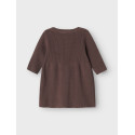 NAME IT BABY Olivina L/S Strik Kjole - Peppercorn
