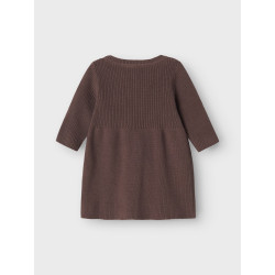 NAME IT BABY Olivina L/S Strik Kjole - Peppercorn