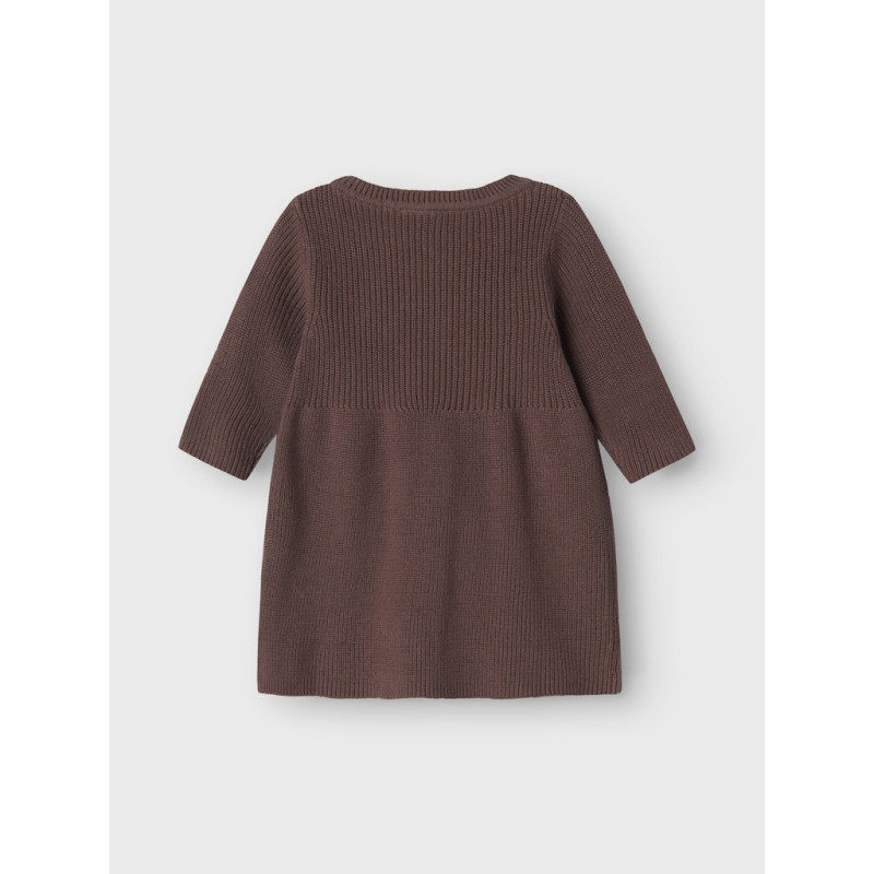 NAME IT BABY Olivina L/S Strik Kjole - Peppercorn