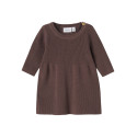 NAME IT BABY Olivina L/S Strik Kjole - Peppercorn