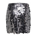 ONLY Jadel paillet nederdel - Gunmetal