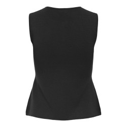 JDY Riley S/L Two Way Lynlås Strik Vest - Sort