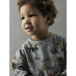 NAME IT Mini Olin Sweatshirt - Grey Melange