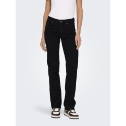 ONLY Blush Mid Straight Denim Jeans - Black Denim