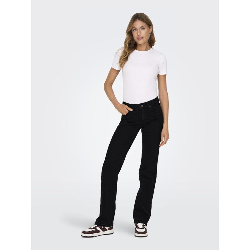 ONLY Blush Mid Straight Denim Jeans - Black Denim