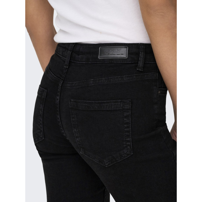 ONLY Blush Mid Straight Denim Jeans - Black Denim
