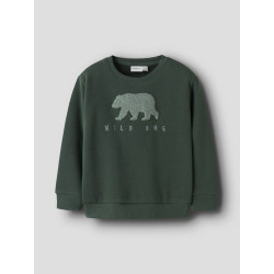 NAME IT Mini Bear Sweatshirt - Garden Topiary