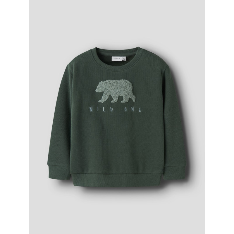 NAME IT Mini Bear Sweatshirt - Garden Topiary