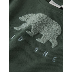 NAME IT Mini Bear Sweatshirt - Garden Topiary