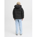 JACK & JONES Maze Logo Puffer Hoodie - Sort