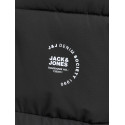 JACK & JONES Maze Logo Puffer Hoodie - Sort