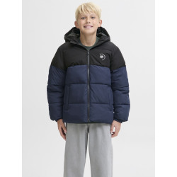 JACK & JONES JUNIOR Maze Logo Puffer Jakke - Sky Captain