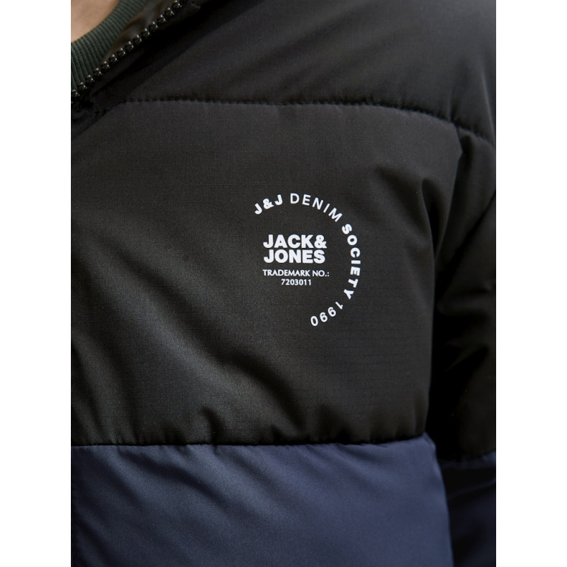JACK & JONES JUNIOR Maze Logo Puffer Jakke - Sky Captain