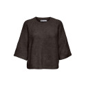 ONLY Simoni 3/4 strik pullover - Coffee Bean