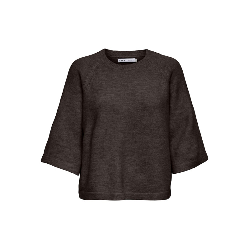 ONLY Simoni 3/4 strik pullover - Coffee Bean