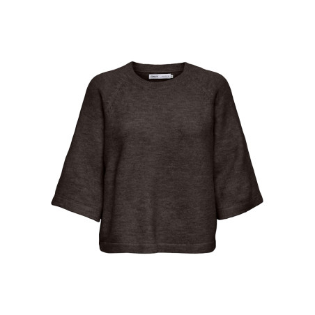 ONLY Simoni 3/4 strik pullover - Coffee Bean
