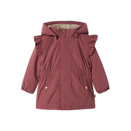 NAME IT Mini Snow05 Flæse Jakke - Rose Brown