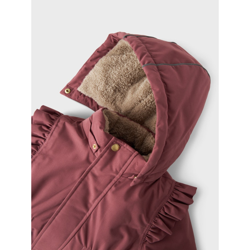 NAME IT Mini Snow05 Flæse Jakke - Rose Brown
