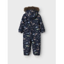 NAME IT Mini Snow 10 Funktions "Dinosaur" Flyverdragt - Dark Sapphire