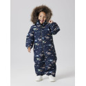NAME IT Mini Snow 10 Funktions "Dinosaur" Flyverdragt - Dark Sapphire