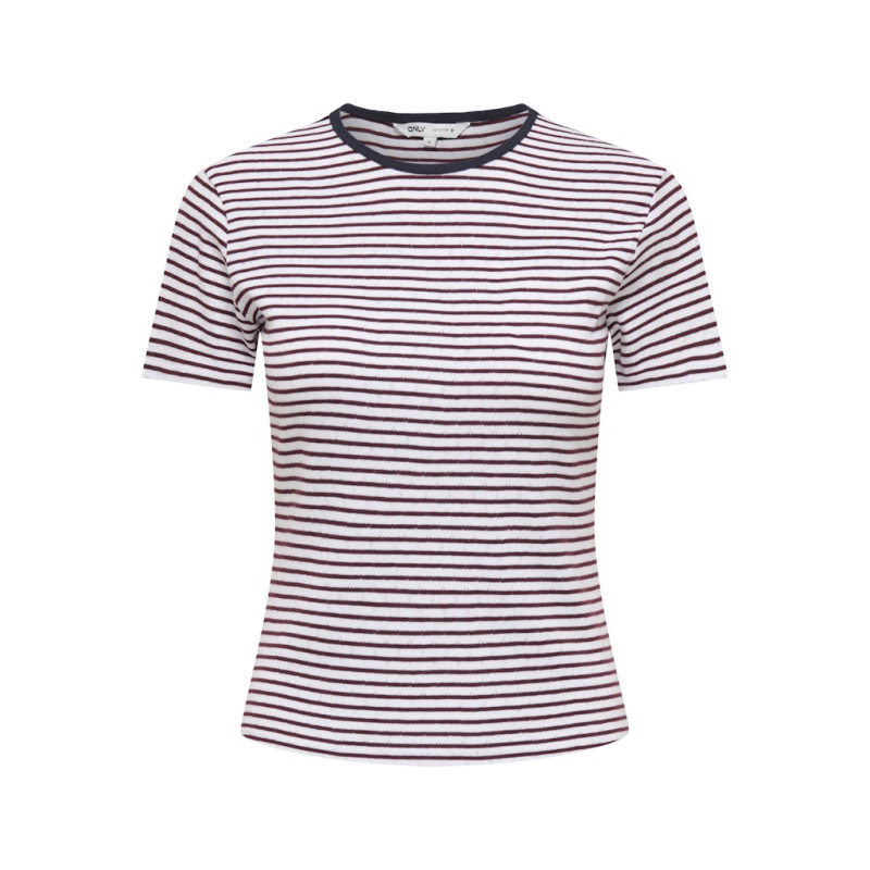 ONLY Kari Stribet T-shirt - Zinfandel