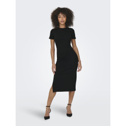 ONLY Belfast S/S Midi Kjole - Sort