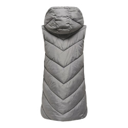 JDY Skylar Padded Hood Vest - Steel Gray
