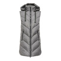 JDY Skylar Padded Hood Vest - Steel Gray