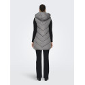 JDY Skylar Padded Hood Vest - Steel Gray