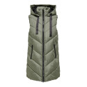 JDY Skylar Padded Hood Vest - Vetiver