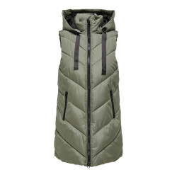 JDY Skylar Padded Hood Vest - Vetiver