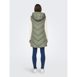 JDY Skylar Padded Hood Vest - Vetiver