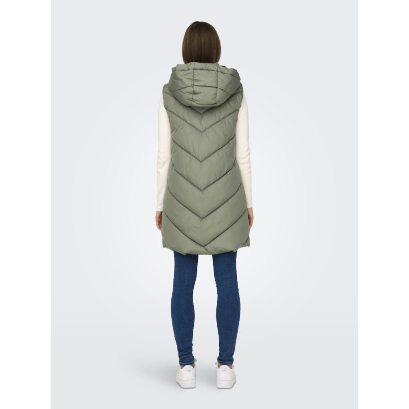 JDY Skylar Padded Hood Vest - Vetiver